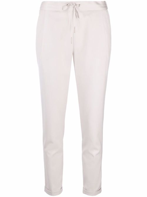 Pleated cropped trousers - Neutrals