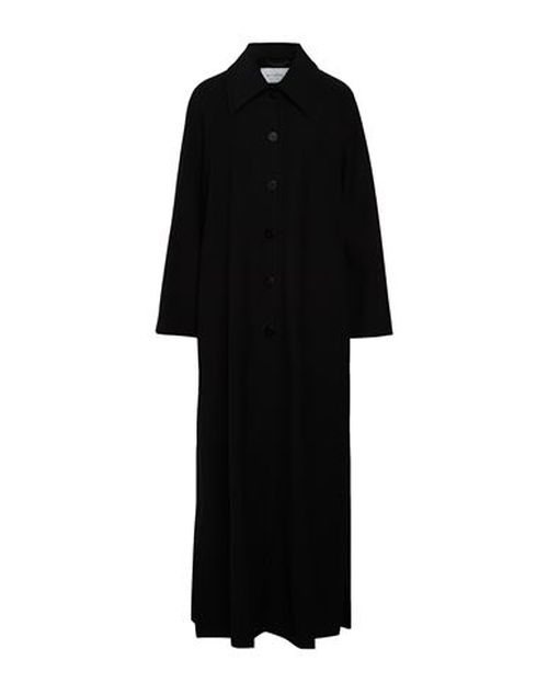 Woman Coat Black Size 4 Virgin Wool, Polyester