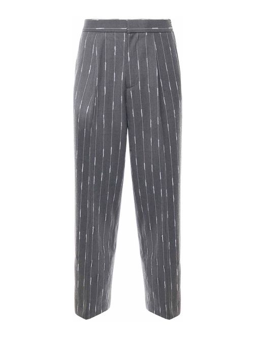 Pinstriped Trousers With Pleats