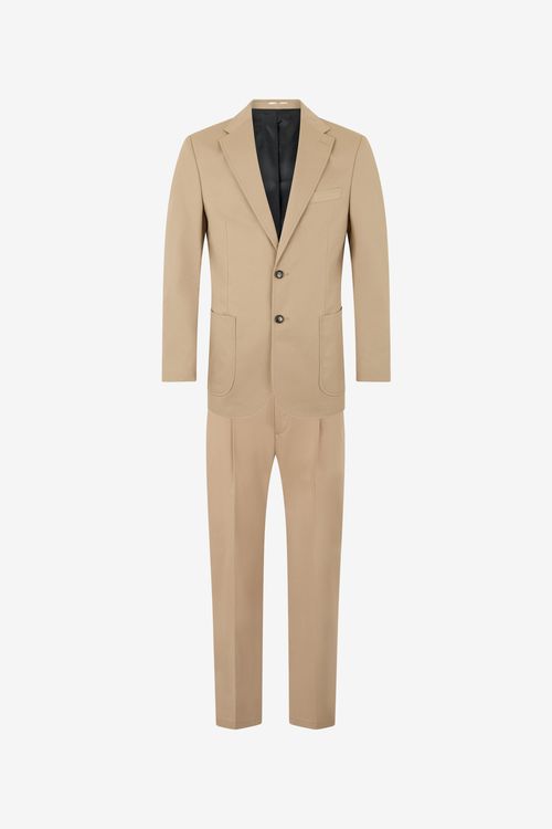 Beige Cotton Suit