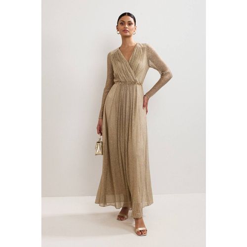 Phase Eight Masie Metallic Jersey Maxi Dress In Metallic Gold