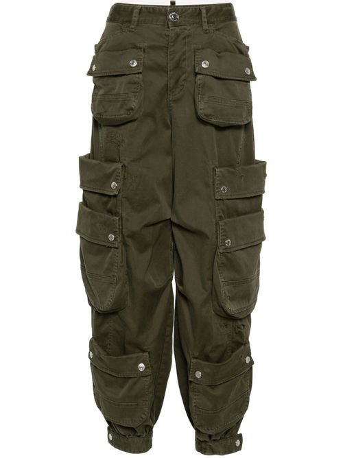 Multi-pocket cargo trousers - Green