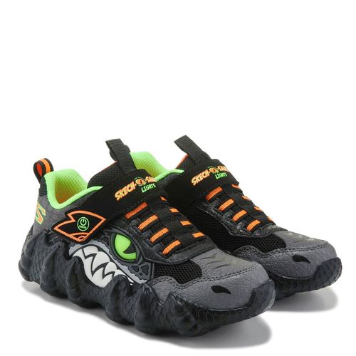 Kids' Skech-O-Saurus Light Up Sneaker Little/Big Kid Shoes (Black/Lime Dino)