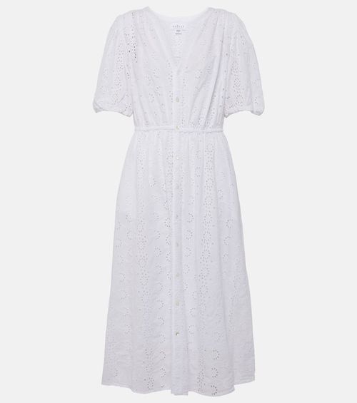 Broderie anglaise cotton midi dress