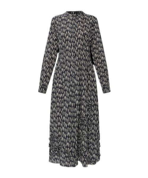 Laurentine ruffled print midi dress
