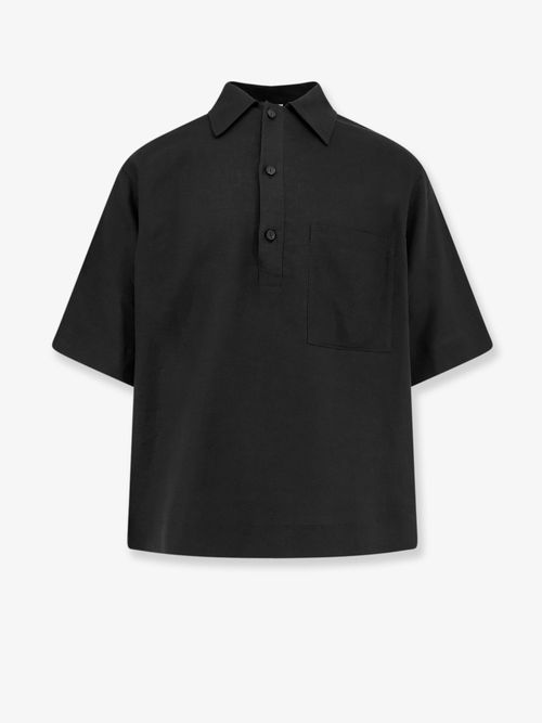 Linen and Viscose Shirt — Black