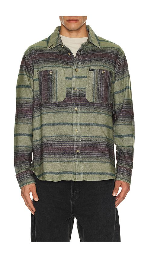 Dark Seas Summit Long Sleeve Shirt in Green. XL/1X. Also in