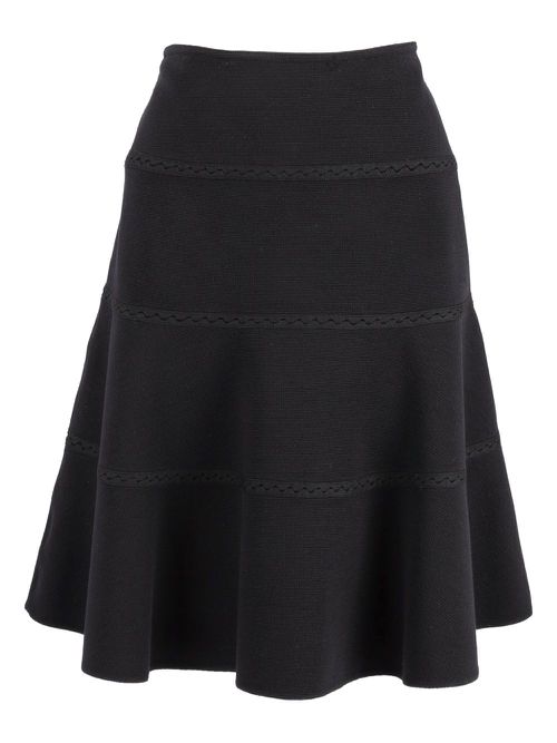 Wool midi skirt - Black