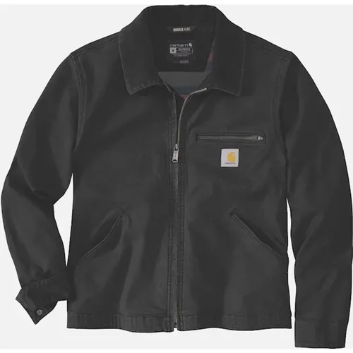 Men's Carhartt Mens Relaxed Fit Duck Detroit Jacket - Black - Size: 40/Regular