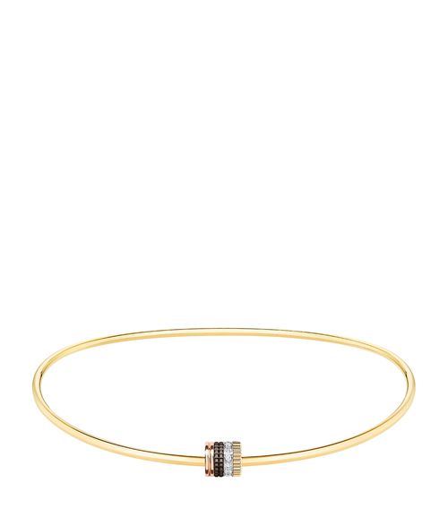 Boucheron Small Mixed Gold and Diamond Quatre Classique Necklace