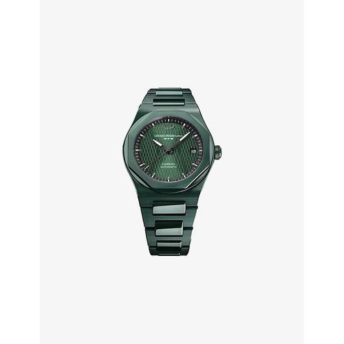 Mens Green 81005-32-3080-1CX Laureato Aston Martin Ceramic Automatic Watch 