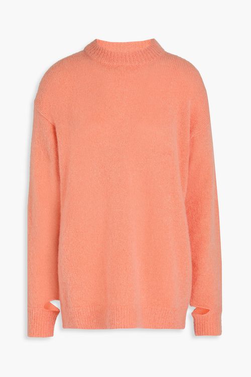 Cutout mohair-blend sweater