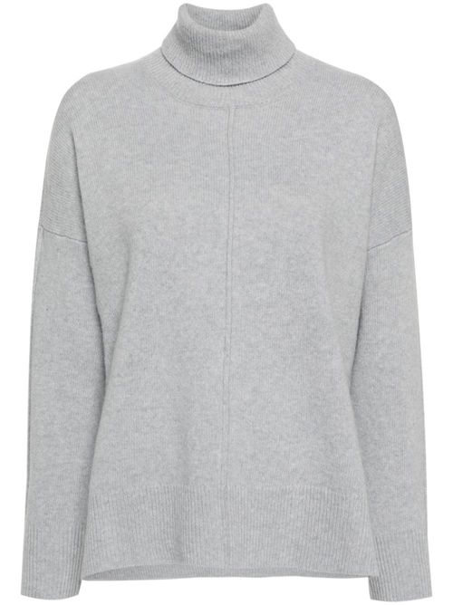High-neck knitted jumper - Grey