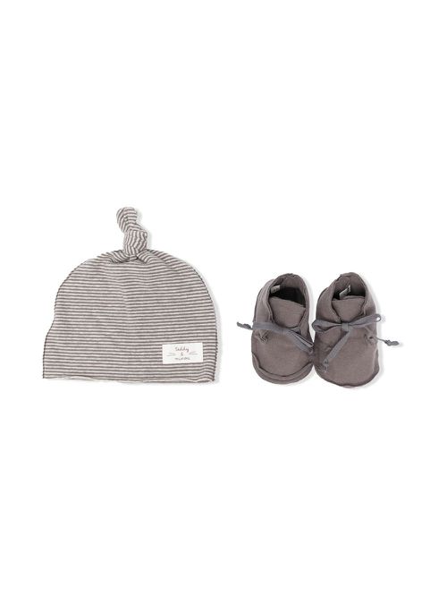 Logo-patch hat set - Grey