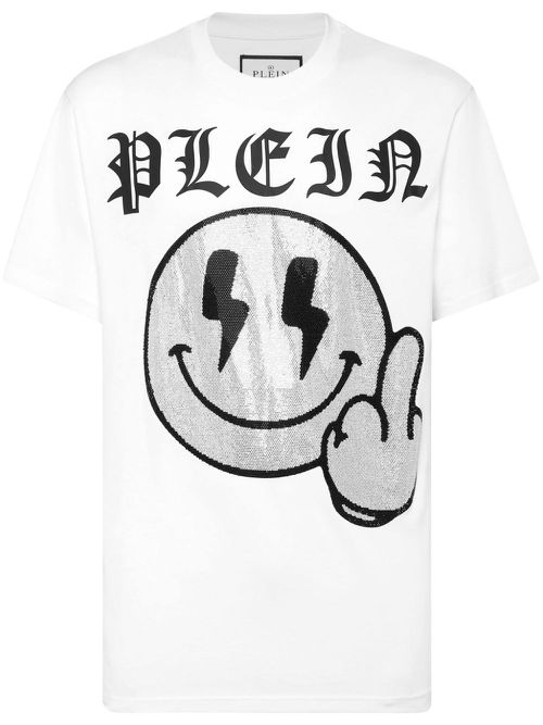 Strass Smile T-shirt - White