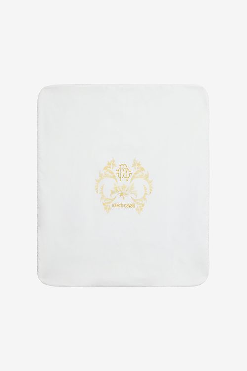 Gold Blanket With Floral Print