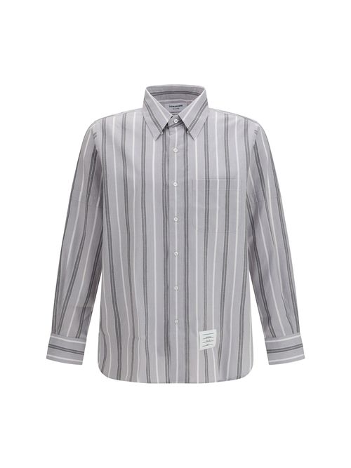 Madras Striped Armband Shirt — Gray