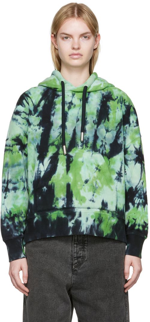 Green cotton hoodie