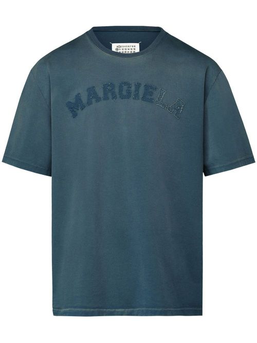 Logo-patch short-sleeve T-shirt - Blue