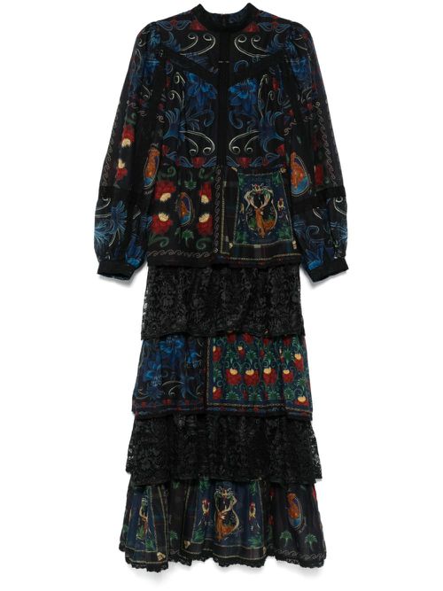 Arabesque Scarves maxi dress - Blue