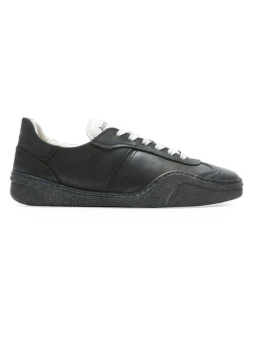 Men's Bars Nubuk Leather Low-Top Sneakers - Black