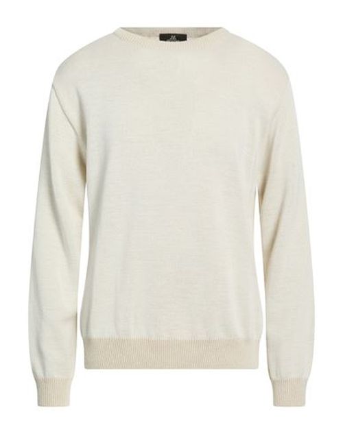 Montechiaro Man Sweater Cream Size 46 Acrylic, Virgin Wool, Cotton