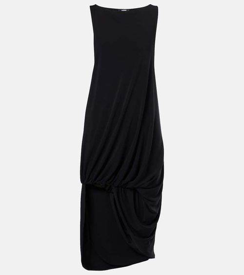 Peplo draped jersey midi dress