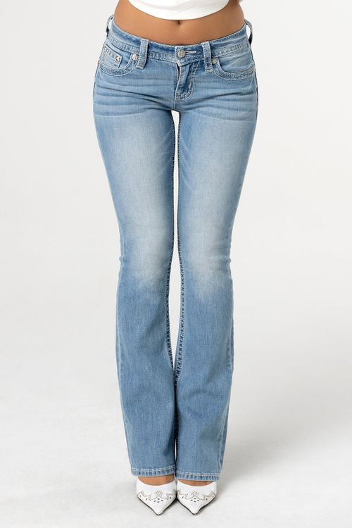 "Rebel With A Cross Bootcut Jeans