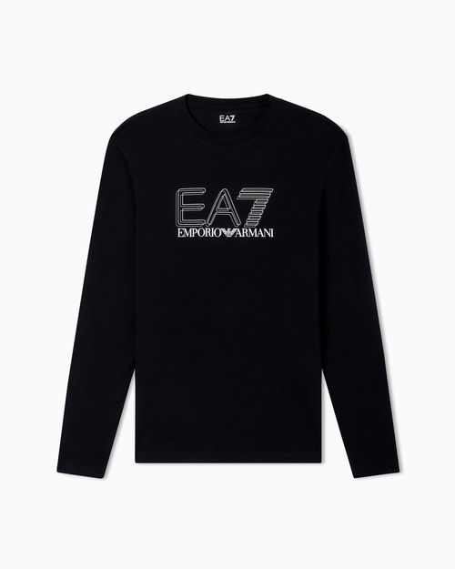 Visibility long-sleeved T-shirt in stretch cotton jersey