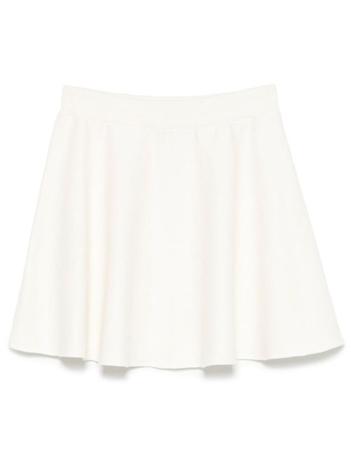 Firm-knit mini skirt - Neutrals