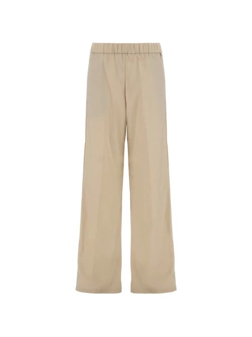 Elasticated-Waist Water-Repellent Trousers — beige