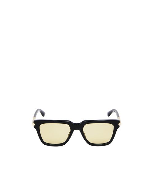 Men's T-bar Icon Square Sunglasses in Black/Brown
