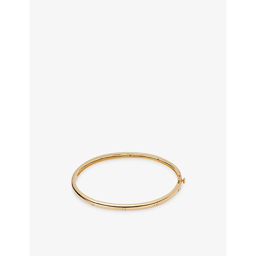 Womens Celestial Orion 18ct Yellow Gold Vermeil and White Sapphire Bangle