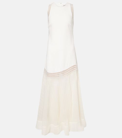 Zakaria mesh-trimmed maxi dress