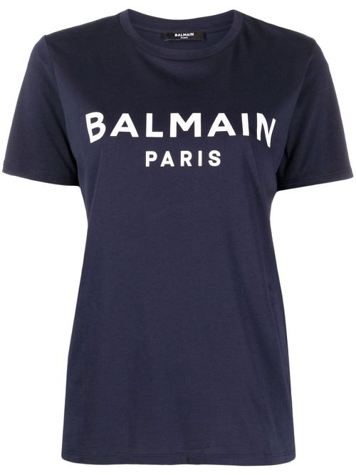 Logo-print cotton T-shirt - Blue