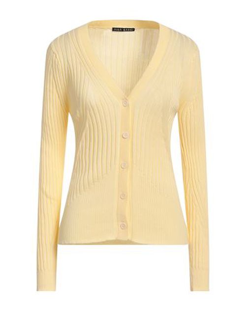 Woman Cardigan Yellow Size L Cotton