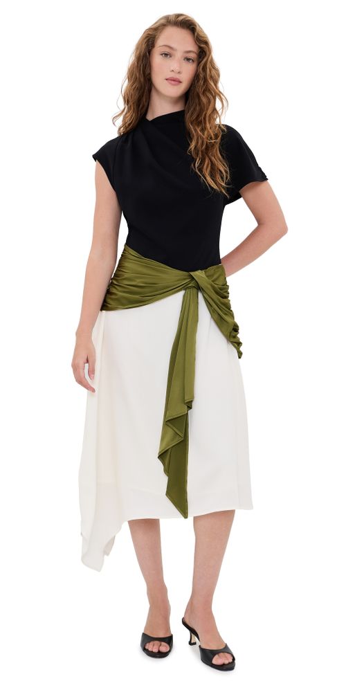 Davina Dress Black/Pear Multi
