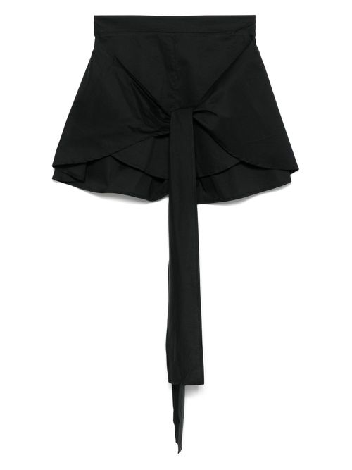 LIU JO draped-panel shorts - Black