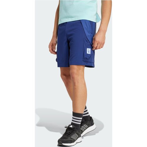 ADIDAS Performance Mens Arsenal Seasonal Cargo Shorts - Blue Recycled Material - Sma