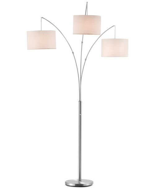 Trinity Arc Floor Lamp - Satin Steel
