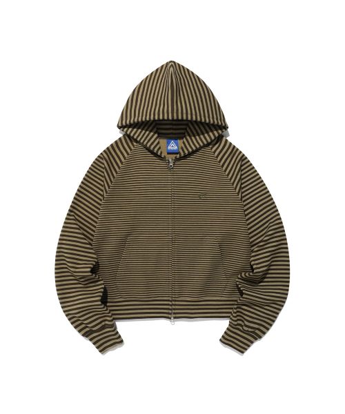 STAR LOGO ST HOOD ZIP UP_KHAKI