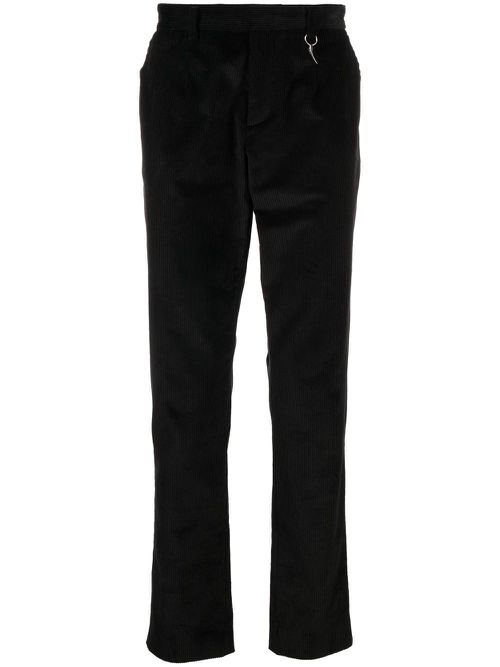 Corduroy Tiger Tooth-detail trousers - Black