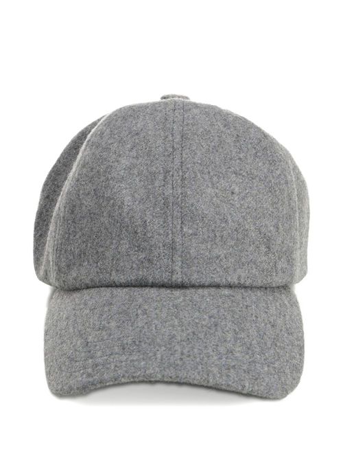 Mélange-effect curved-peak cap - Grey