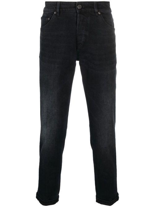 Low-rise slim-cut jeans - Black