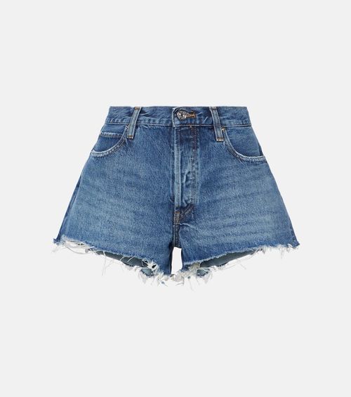 The Hang frayed mid-rise denim shorts