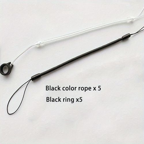 TEMU 5pcs Anti-lost Stylus Pens With Elastic Cord, High Elasticity Anti-falling Pen Holder For Nurses, Signature Pen Rope For Bank Counter And