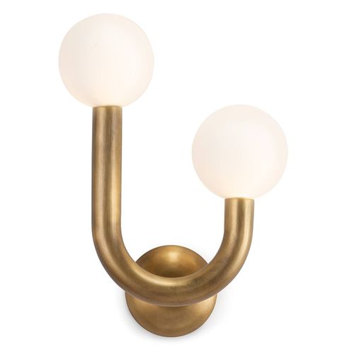 Natural Brass LED Wall Sconce from the Happy Collection