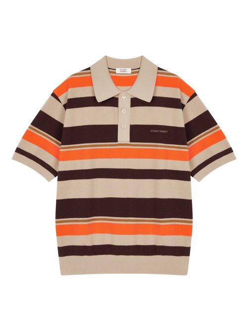 STUDIO TOMBOY striped polo shirt - Neutrals