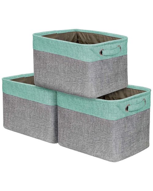 Set of 3 Twill Storage Basket Set
