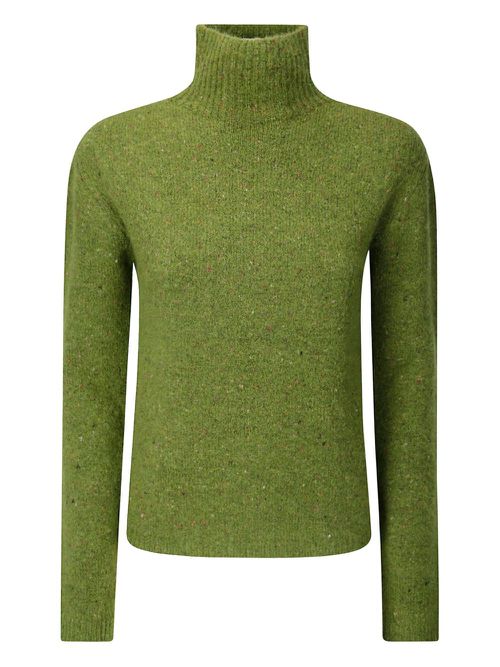 HIRA roll-neck knit sweater - Green